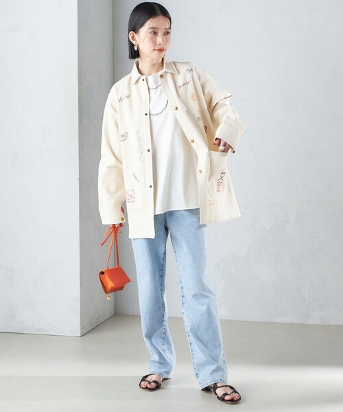 SHIPS（シップス） デニムジャケット gジャン 「SHIPS別注」WHITE