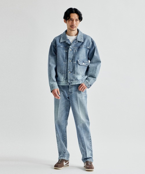 パンツ デニム ジーンズ メンズ 「TANAKA / タナカ」EX.THE JEAN TROUSERS BLEACH BLUE/別注ジーンズトラウザー｜zozo｜03