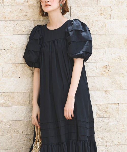 RUIRUE BOUTIQUE（ルイルエブティック） ワンピース 半袖 洗えるタック