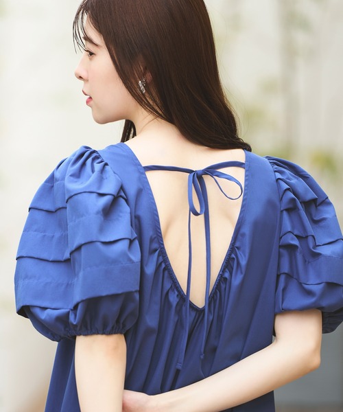 RUIRUE BOUTIQUE（ルイルエブティック） ワンピース 半袖 洗えるタック