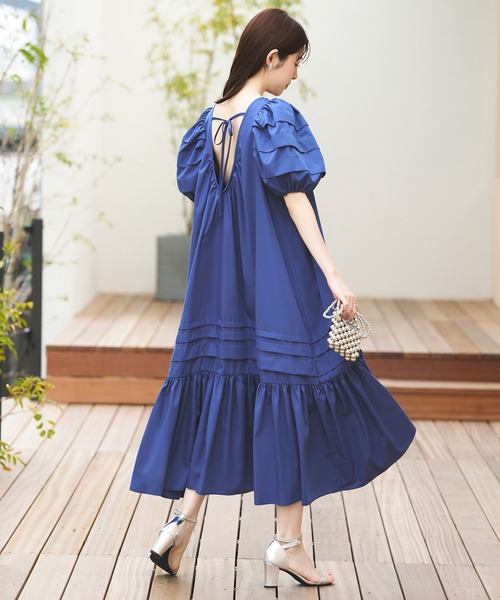 RUIRUE BOUTIQUE（ルイルエブティック） ワンピース 半袖 洗えるタック
