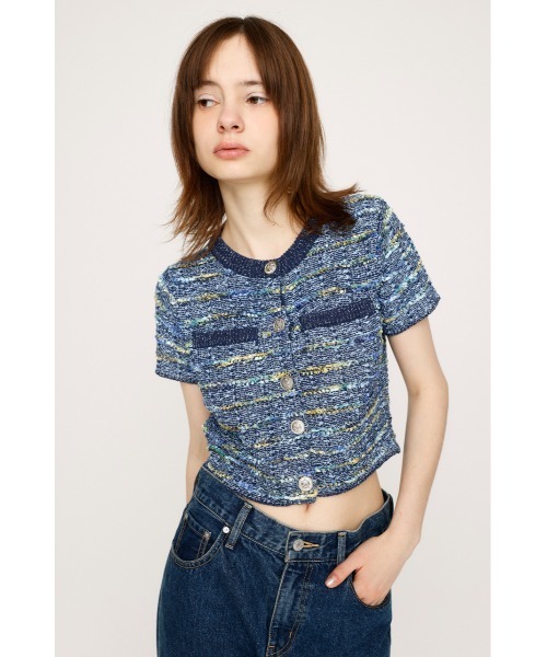 SLY（スライ） ニット セーター KNIT TWEED COMPACT TOPS ニット