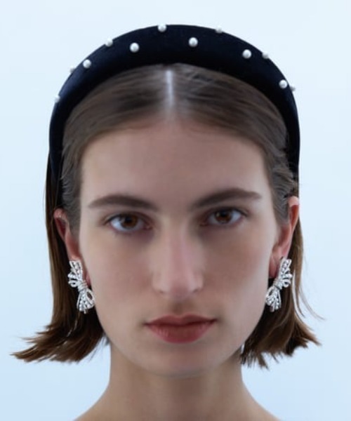 イヤリング 「IRIS 47」bow earring　ボウ イヤリング レディースの画像