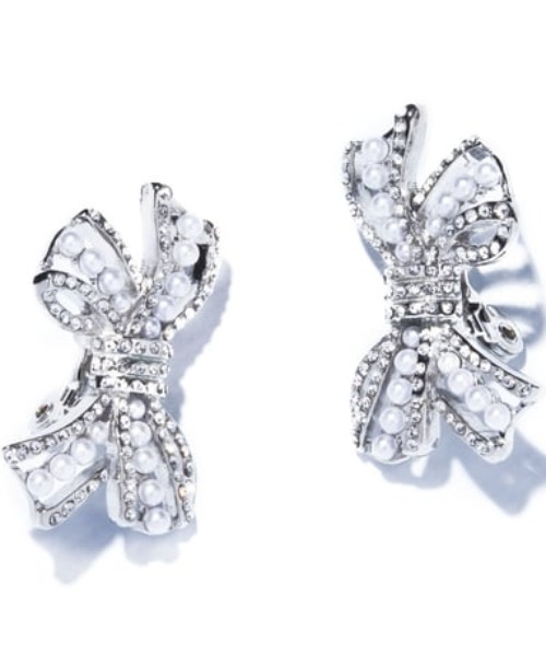 イヤリング 「IRIS 47」bow earring　ボウ イヤリング レディースの画像