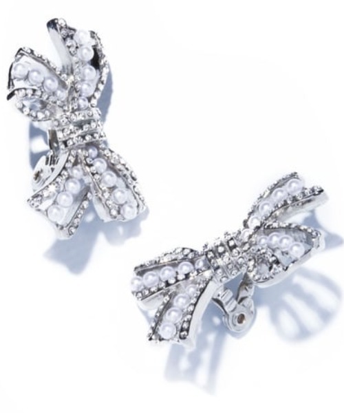 イヤリング 「IRIS 47」bow earring　ボウ イヤリング レディースの画像