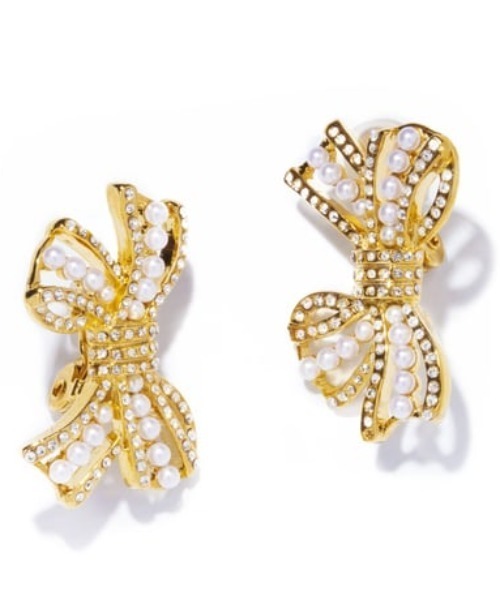 イヤリング 「IRIS 47」bow earring　ボウ イヤリング レディースの画像