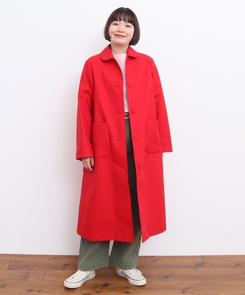 専用♥️美品マルニリネン綿襟付きコート ベージュ/赤 CHILD WOMAN（チャイルドウーマン） コート アウター 入学式 卒業式 平