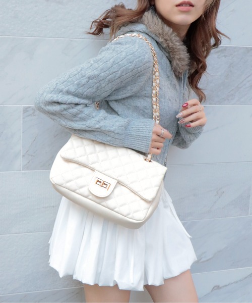 ショルダーバッグ バッグ 「キルティング×チェーン」ルルナ2WAY