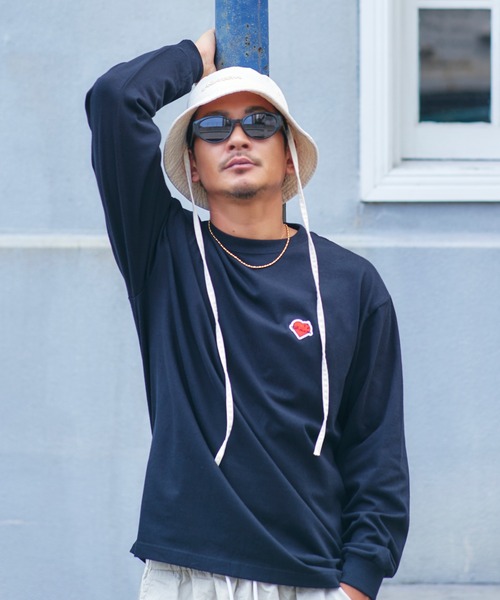 Re:room（リルーム） tシャツ ハートアイコンワッペンロングスリーブ