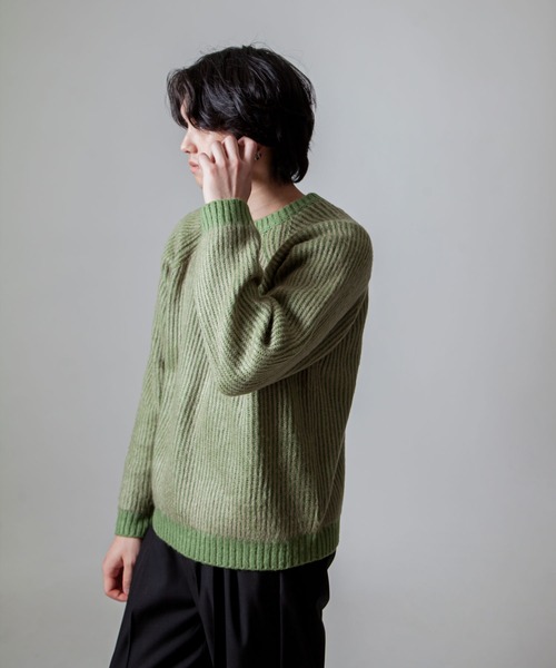 ZIP FIVE -White Line- セーター ニット 「White Line」 コントラスト