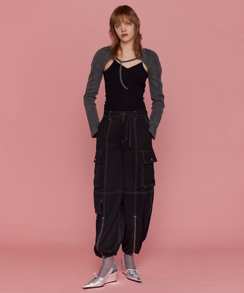 MAISON SPECIAL ワンピース Bolero Layered Ribbed Fabric Dress 