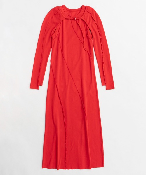 MAISON SPECIAL ワンピース Bolero Layered Ribbed Fabric Dress