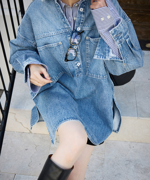 SLOBE IENA ブラウス シャツ LE DENIM フィールドオーバー