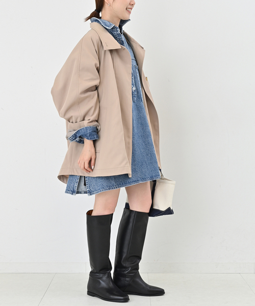 SLOBE IENA フィールドオーバーチュニック ブルー スローブ イエナ SLOBE IENA 《追加》LE DENIM フィールド