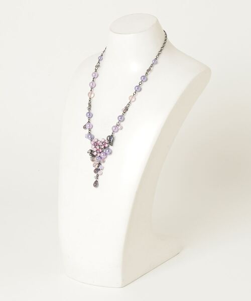 【ANNA SUI】即対応 夜桜と蝶モチーフ ネックレス 夜桜と蝶モチーフ ロングネックレス