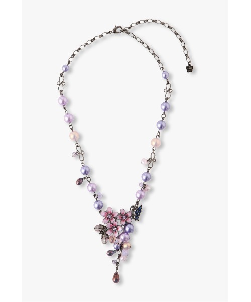 【ANNA SUI】即対応 夜桜と蝶モチーフ ネックレス 夜桜と蝶モチーフ ロングネックレス