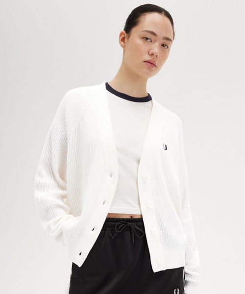 カーディガン Mesh Knit Cardigan／メッシュニットカーディガン レディース