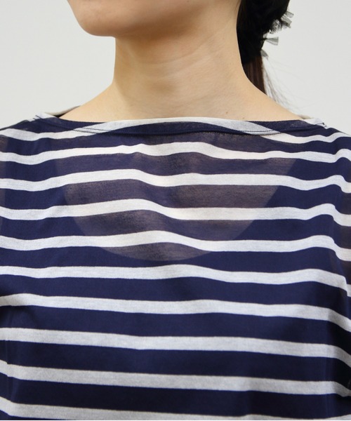 ORCIVAL（オーシバル） tシャツ シースルー ボートネックロング