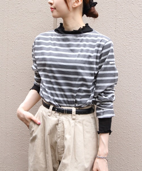 ORCIVAL（オーシバル） tシャツ シースルー ボートネックロング