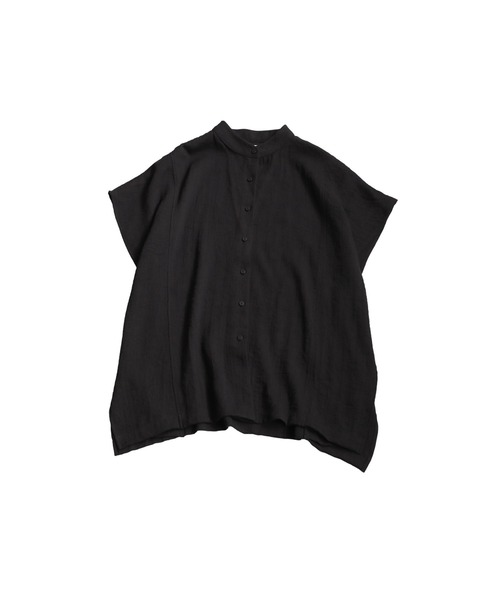 antiqua ブラウス シャツ リネンタッチトップス レディース