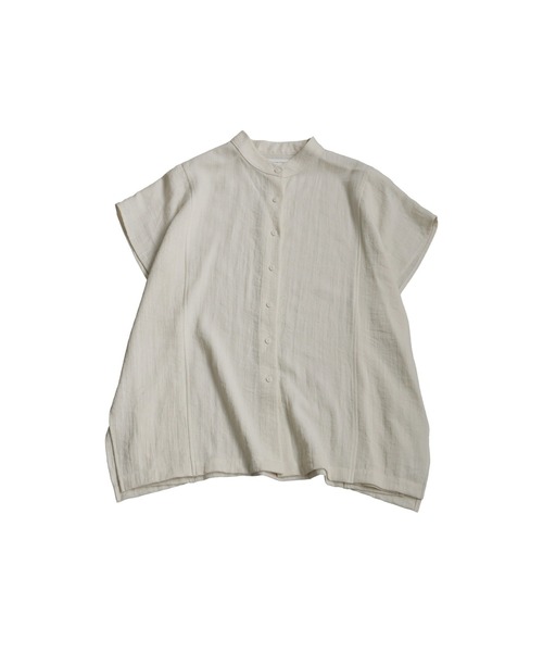 ブラウス シャツ リネンタッチコンパクトトップス レディース antiqua ブラウス シャツ リネンタッチトップス レディース