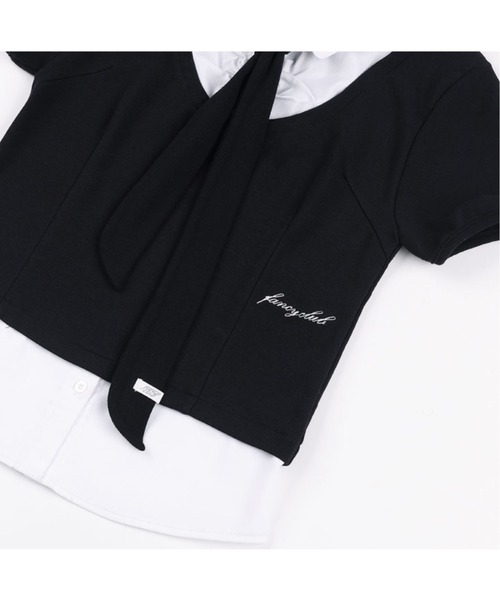 FANCY CLUB ブラウス シャツ 「FANCY CLUB」PREPPY RIBBON TIE