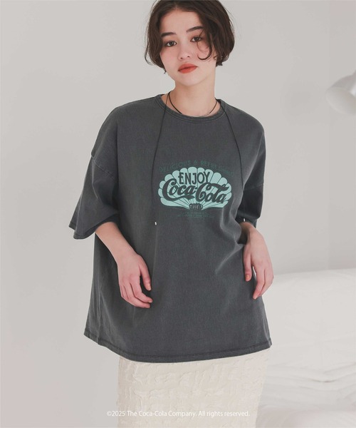 tシャツ 半袖 コカ・コーラ オーバーサイズTシャツ レディース | titivate
