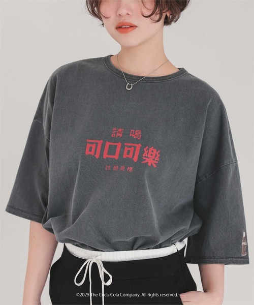 tシャツ 半袖 コカ・コーラ オーバーサイズTシャツ レディース | titivate | 21