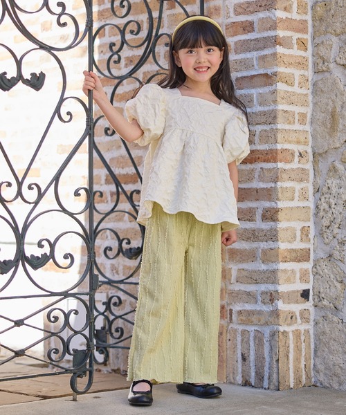 ハンドメイド子供袋　フレアシャツ、フリルパンツ120 ハンドメイド子供袋フレアシャツ、フリルパンツ120