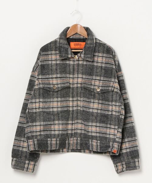 「UNIVERSAL OVERALL」 ジップアップブルゾン M グレー レディース_画像2