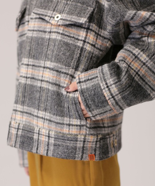 「UNIVERSAL OVERALL」 ジップアップブルゾン M グレー レディース_画像3