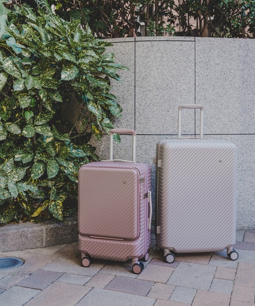 【新商品】【機内持込可能】HaNT／ハント ココント スーツケース スタンダードタイプ フロントポケット 34L 05513 キャスターストッパー付き ミニバッグ付属 HaNT スーツケース ココント 機内持込 34L キャスターストッパー