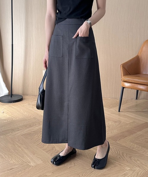 archivio スリット入り黒スカート DECADE CLASSIC（ディケイドクラシック） スカート スリット入りフレア