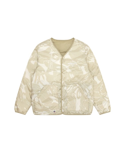 「AAPE BY A BATHING APE」 ダウンジャケット SMALL ブラック メンズ_画像7