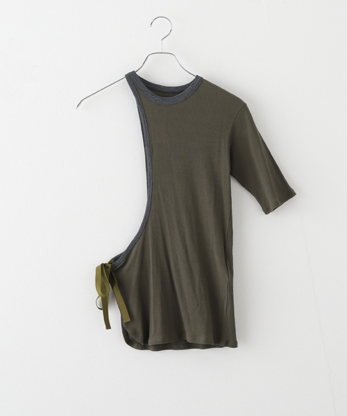 FUMIE=TANAKA◆半袖カットソー/--/--/WHT FUMIE TANAKA tシャツ 「FUMIE TANAKA(フミエタナカ)」curve