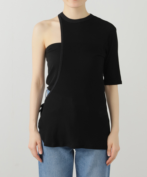 FUMIE=TANAKA◆半袖カットソー/--/--/WHT FUMIE TANAKA tシャツ 「FUMIE TANAKA(フミエタナカ)」curve