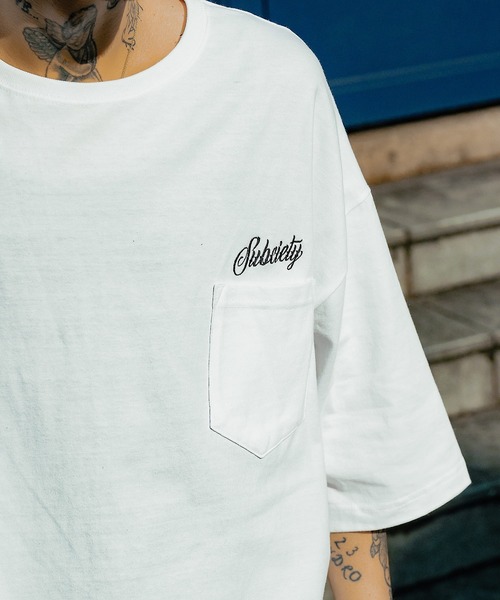 「Subciety」 半袖Tシャツ MEDIUM カーキ メンズ