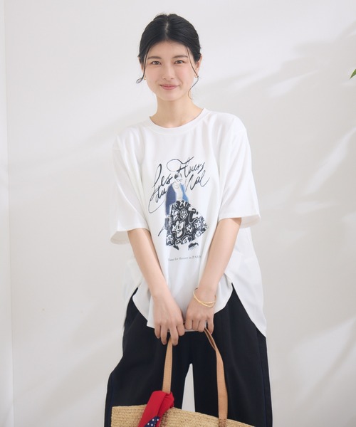 tシャツ 「KATHARINE ROSS」キャットミント刺しゅうTシャツ レディース KATHARINE ROSS tシャツ 「KATHARINE ROSS」「キャサリンちゃん