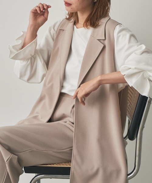 「nissen」 セットアップ LL ベージュ レディース_画像8
