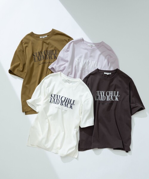 tシャツ 「SLOW/一部店舗限定」MVSコットン ロゴTシャツ レディース 23区 tシャツ 「SLOW/一部店舗限定」MVSコットン ロゴTシャツ