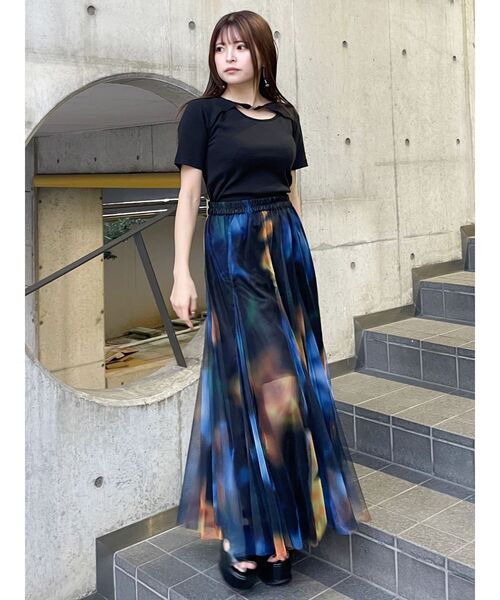 MURUA（ムルーア） tシャツ 半袖 フロントパーツレイヤードトップス