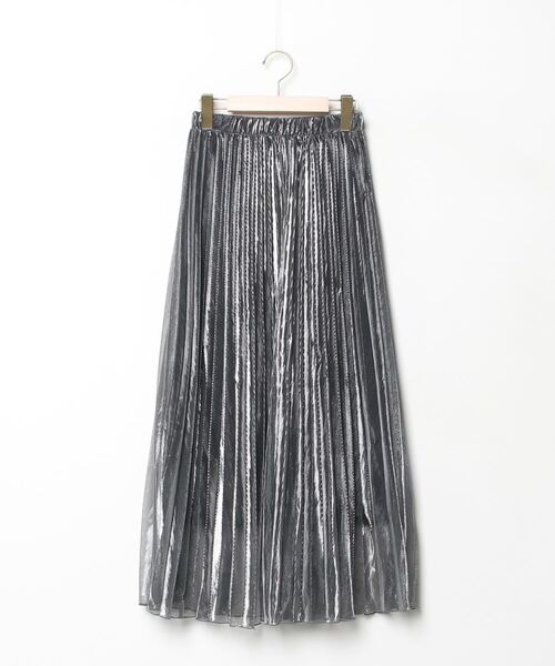 JEANASIS」 プリーツスカート SMALL シルバー レディース JEANASIS」 プリーツスカート SMALL シルバー レディース