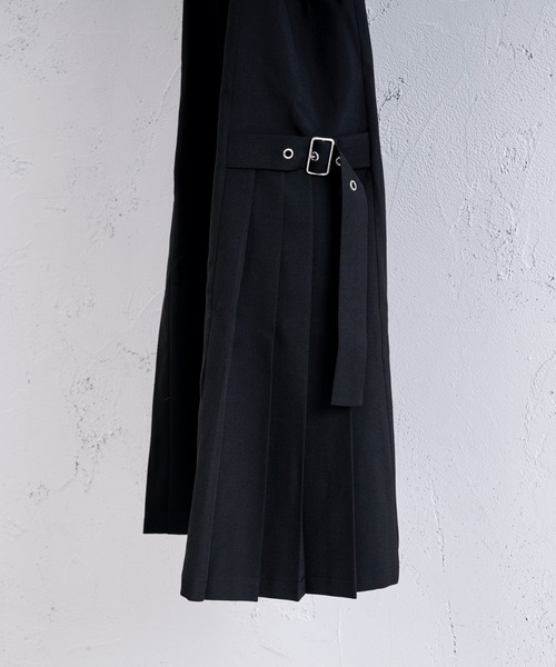 新品未使用　プリーツプリーズ ロングジレ Ellno Loset ベスト ジレ サイドプリーツロングジレ メンズ