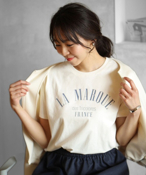 tシャツ 洗練された大人のロゴT迷子さんへ レディース
