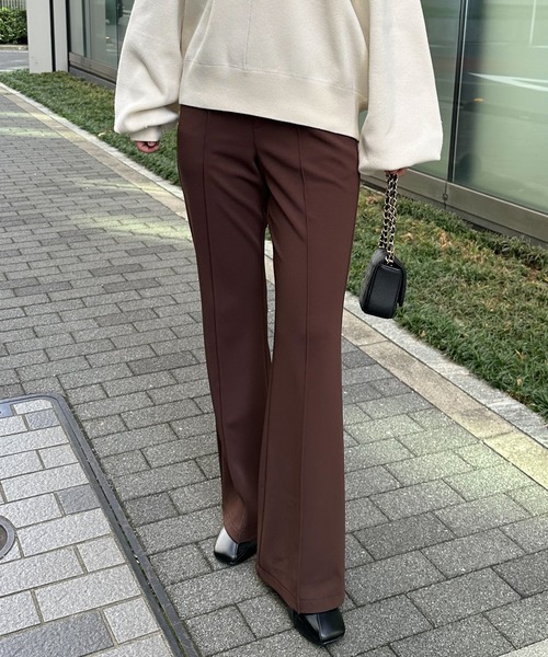 RANAN（ラナン） パンツ すっきりシルエット！ジャージー素材