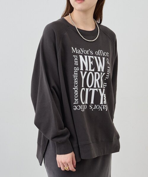 ✨完売　NYC × GOOD ROCK SPEED/ロゴ スエット emmi×GOOD ROCK SPEED×NYC】クルーネックロゴスウエット