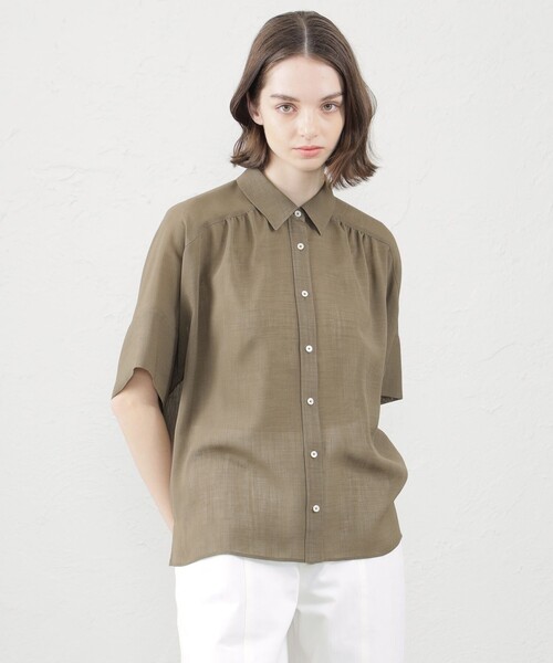 「MACKINTOSH PHILOSOPHY」 半袖シャツ 36 カーキ レディース