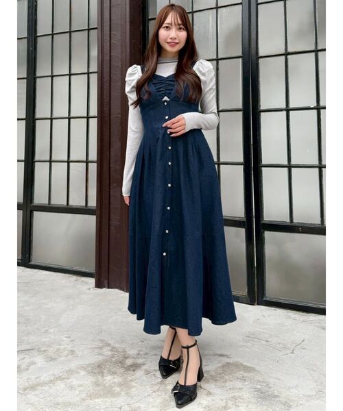 ぽーえん出品. dazzlin ワンピース ブラトップレイヤードワンピース : ZOZOTOWN