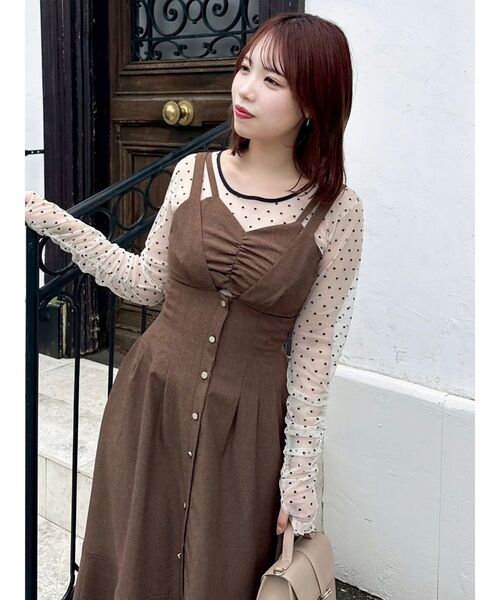 dazzlin（ダズリン） ワンピース ブラトップレイヤードワンピース