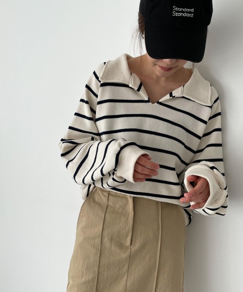 「CANAL JEAN」 「el mar」長袖カットソー ONE SIZE クリーム レディース